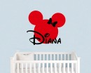 Mini Mouse Customized Children Name Wall Decals Baby Nursery Name Stickers